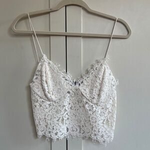 Ivory Lace Zara Top - Medium